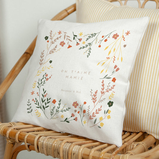 Coussin Objets Beige naturel Fleurs du Coeur photo