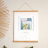 Affiche Naissance Portrait 30 x 40 cm Vue du jardin photo N° 1