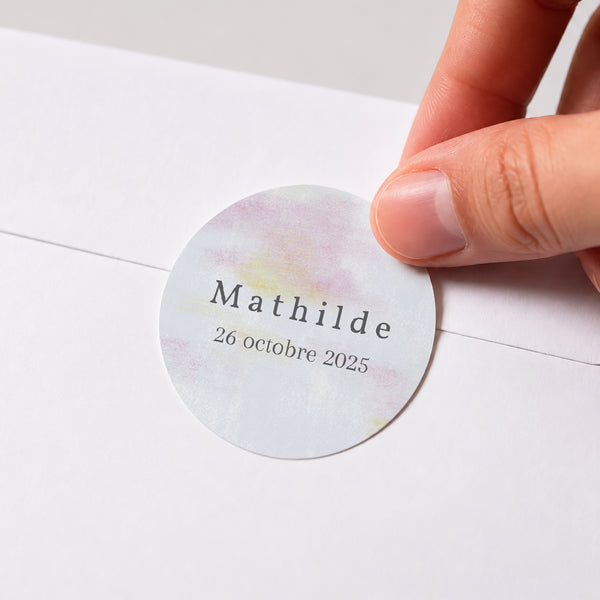 Sticker Naissance Rond Vue du jardin photo
