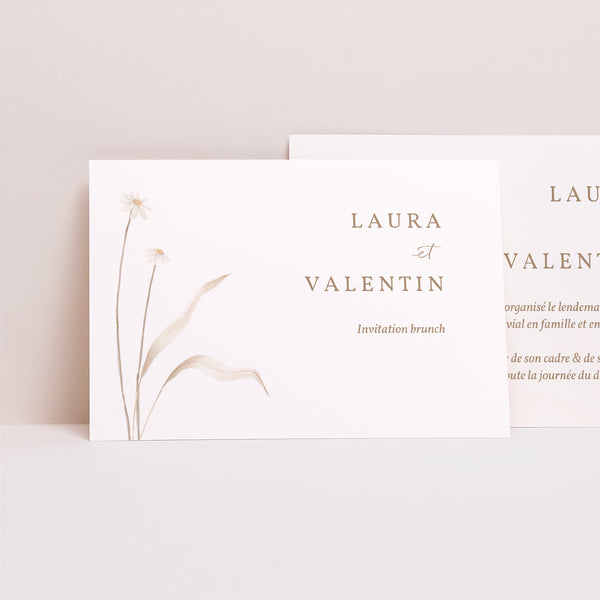 Invitations Mariage Paysage Fleurs sauvages photo