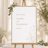Panneau bienvenue Mariage Portrait 60 x 90 cm Fleurs sauvages photo N° 1