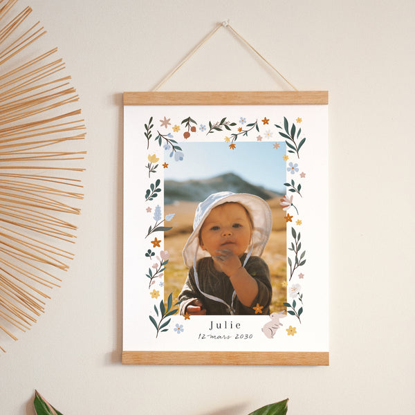 Affiche Naissance Portrait 30 x 40 cm Féerie de la nature photo