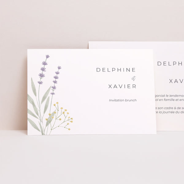Invitations Mariage Paysage Champêtre fleuri photo