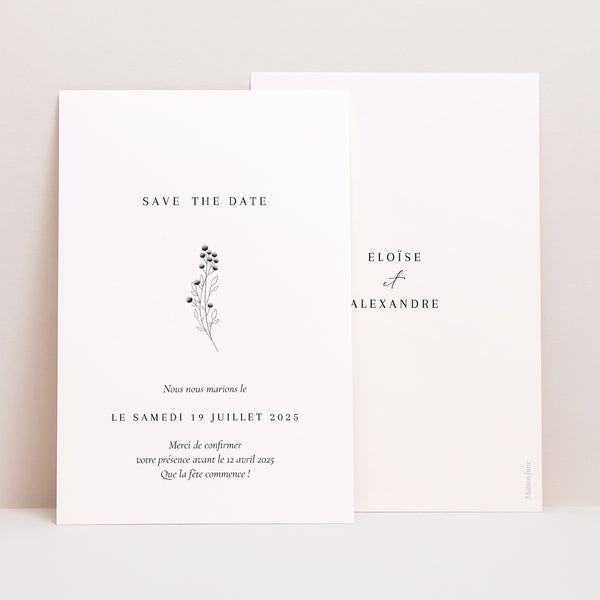 Save the date Mariage Portrait Petit Brin Chic photo