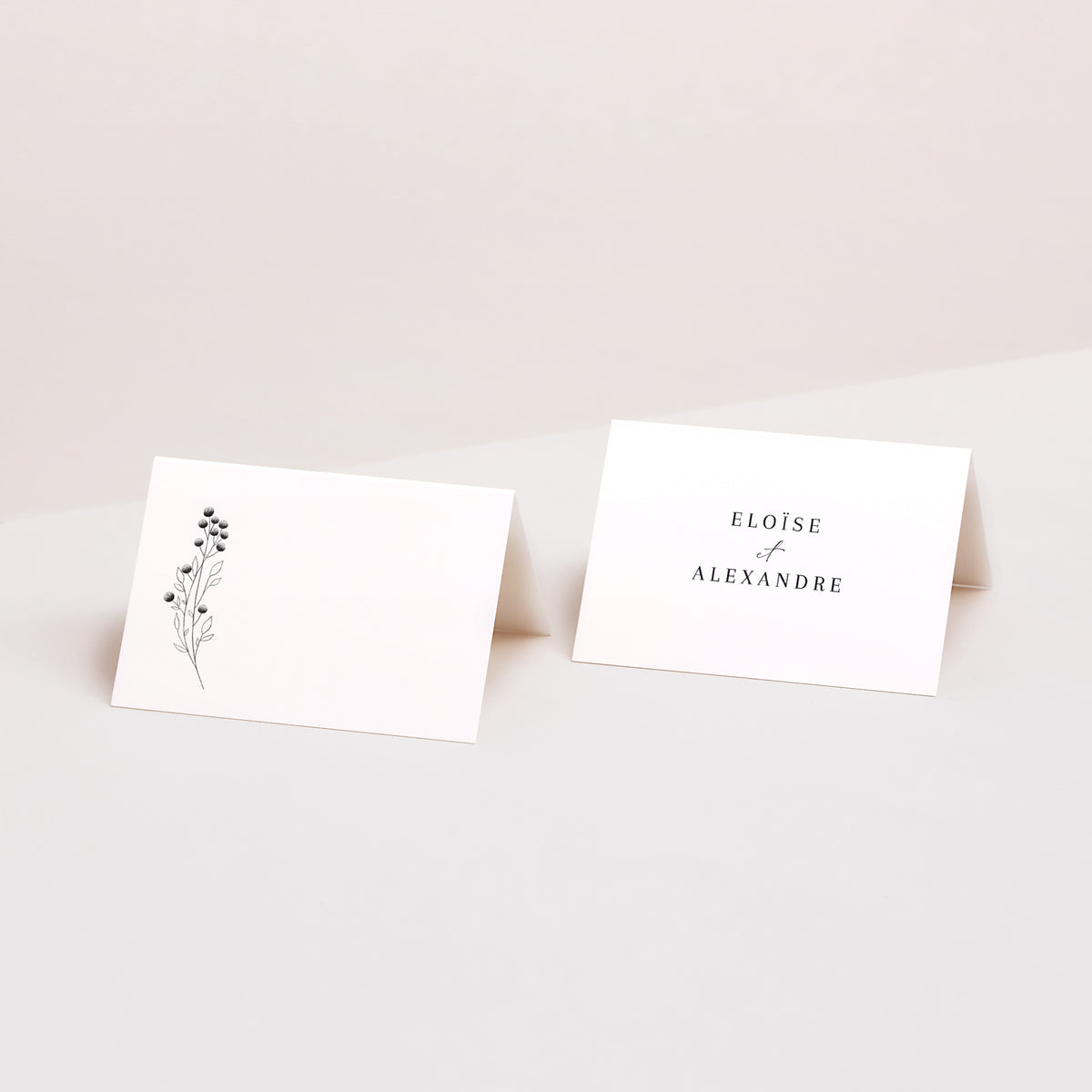 Marque-place Mariage 2 volets Petit Brin Chic photo