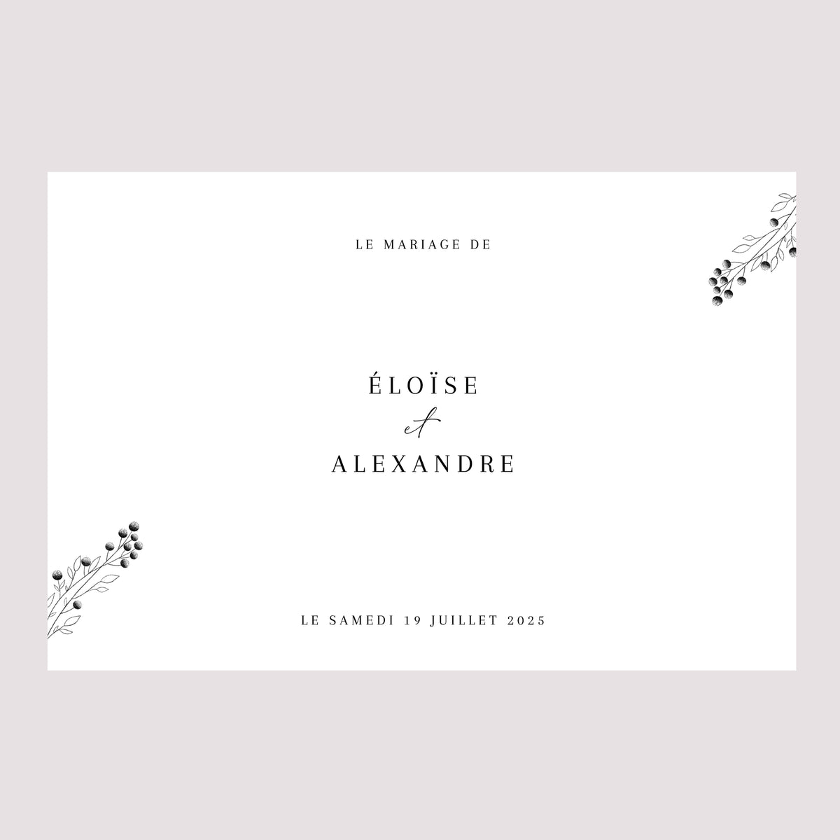Panneau bienvenue Mariage Paysage 90 x 60 cm Petit Brin Chic photo N° 2