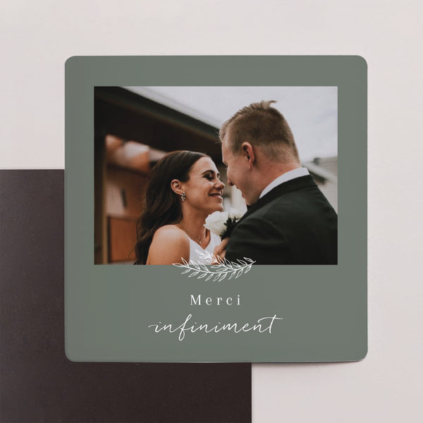 Remerciements Mariage Lot de 9, magnétique Cadre floral photo