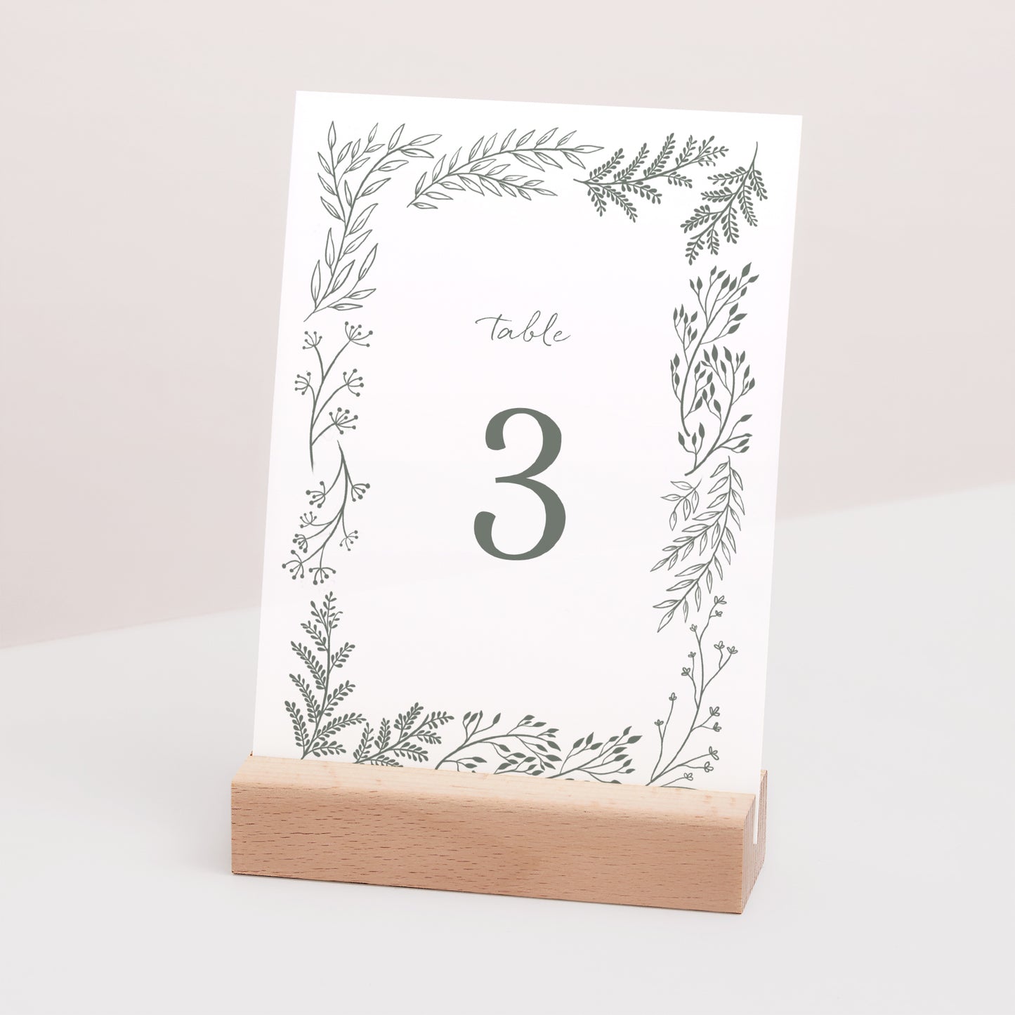 Marque table Mariage Rectangle Cadre floral photo N° 3