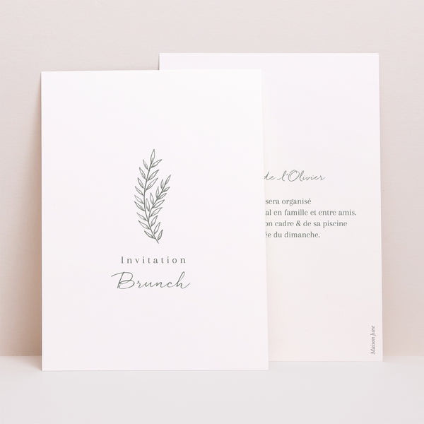 Invitations Mariage Portrait Cadre floral photo