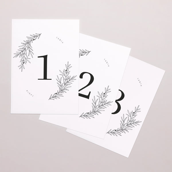 Marque table Mariage Rectangle Branche d'Olivier photo