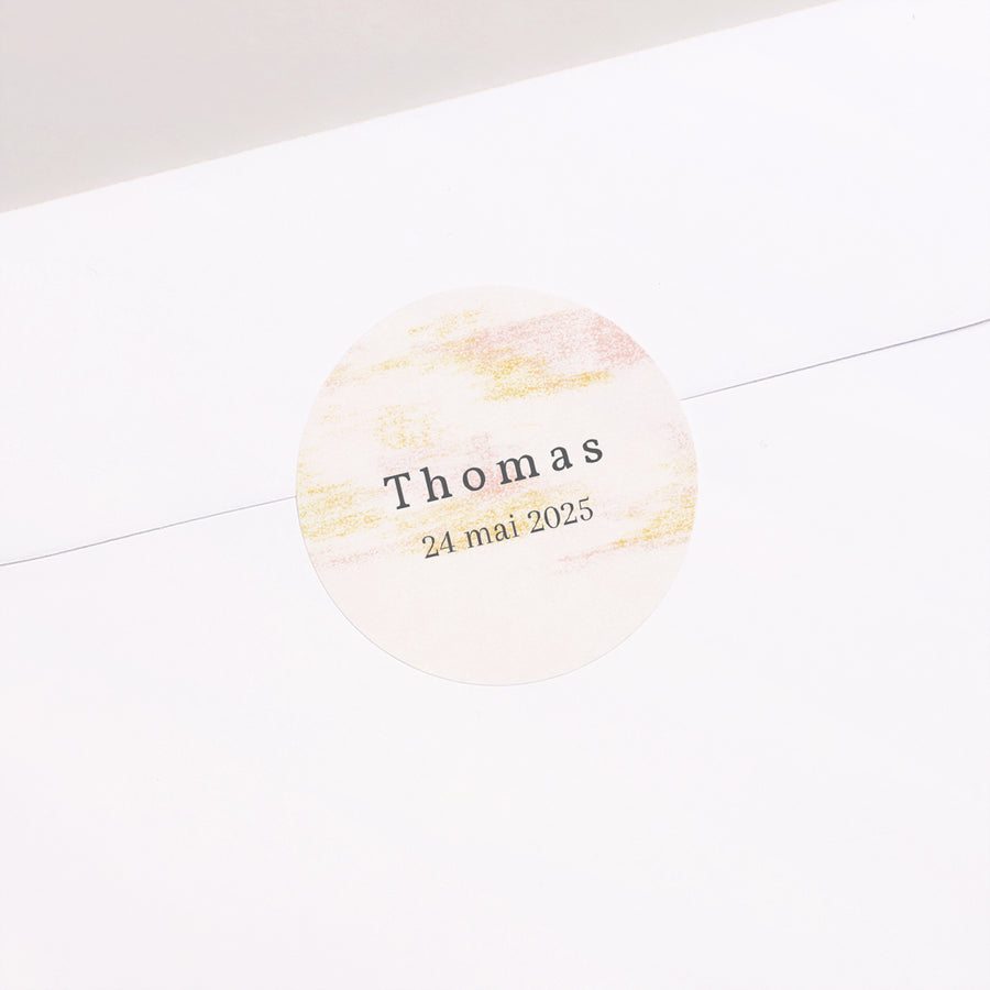 Sticker Naissance Rond Vue sur Mer photo