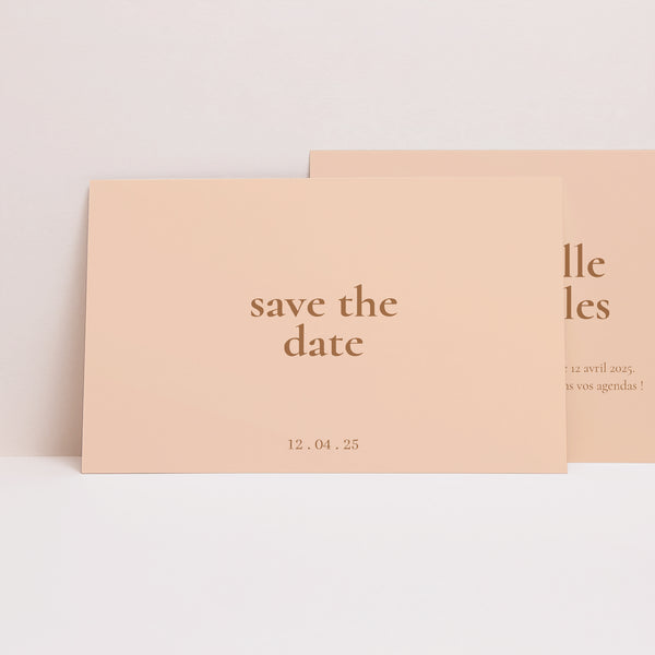 Save the date Mariage Paysage Bibemus typographie photo