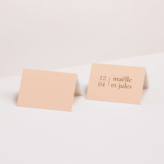 Marque-place Mariage 2 volets Bibemus typographie photo