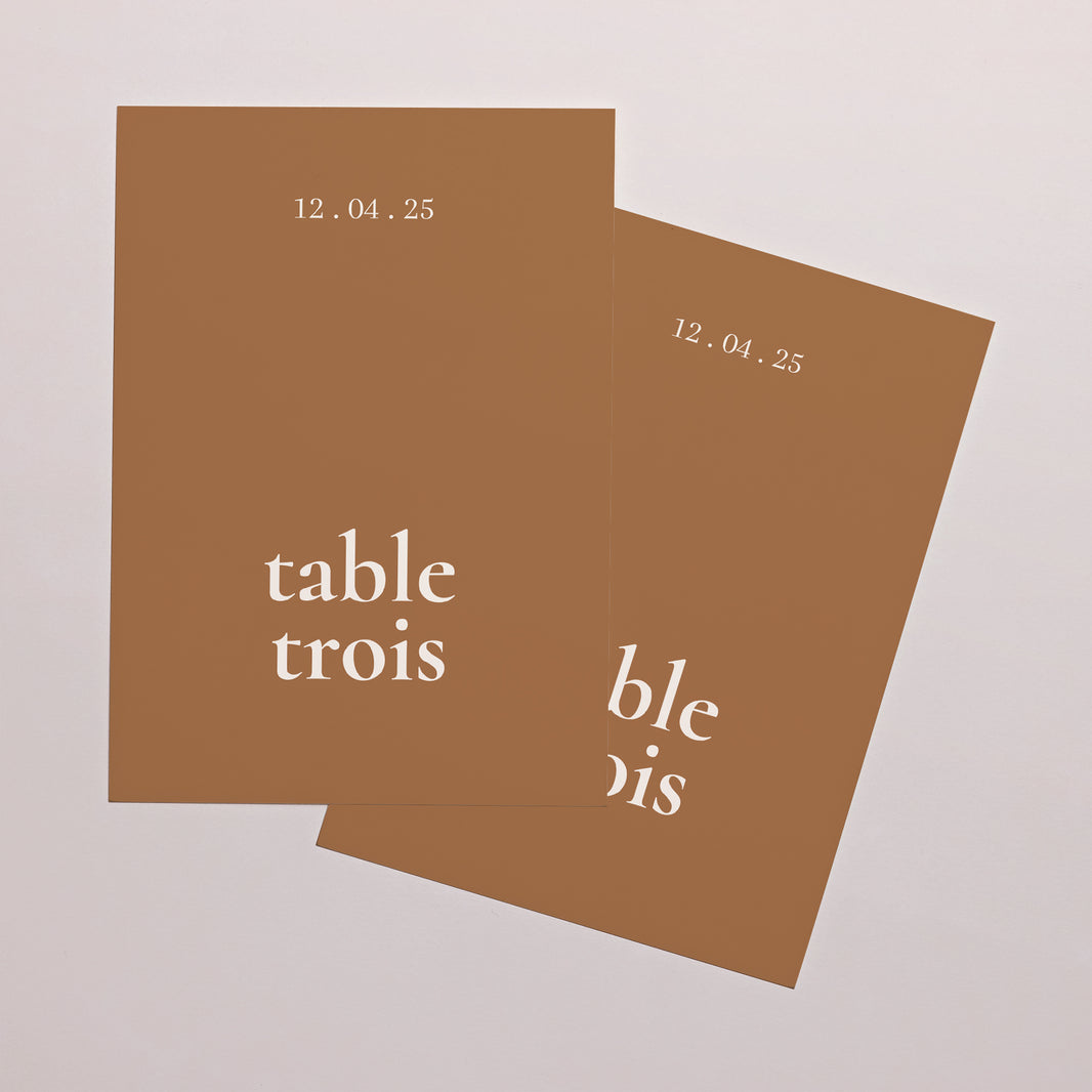 Marque table Mariage Rectangle Bibemus typographie photo N° 2