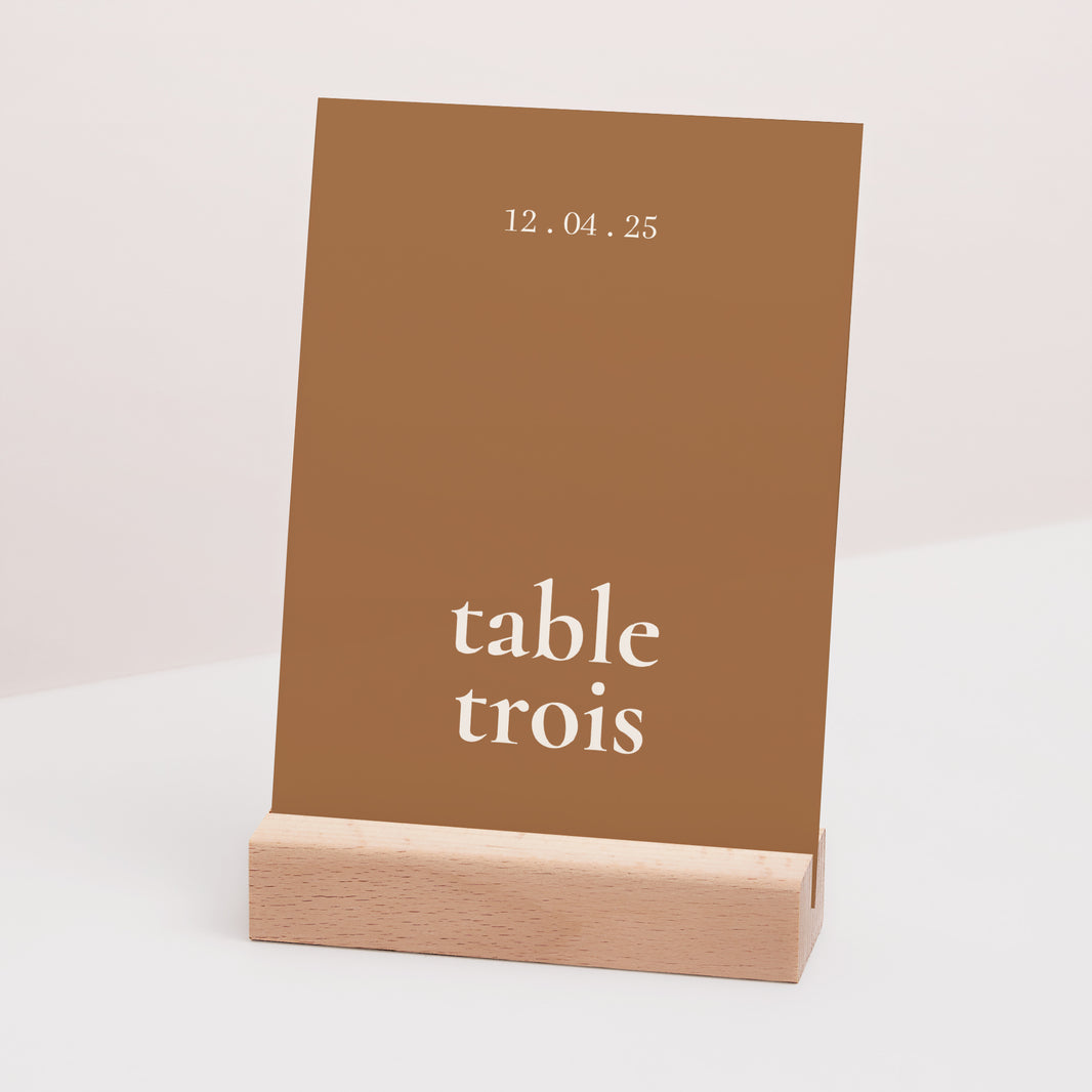 Marque table Mariage Rectangle Bibemus typographie photo N° 3