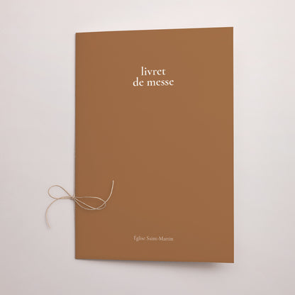 Livret de messe Mariage Double volet Bibemus typographie photo N° 1