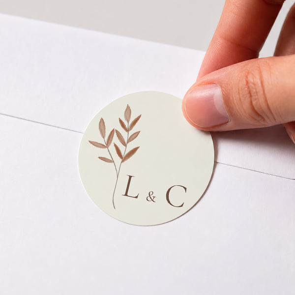 Sticker Mariage Rond Bouquet Bohème photo
