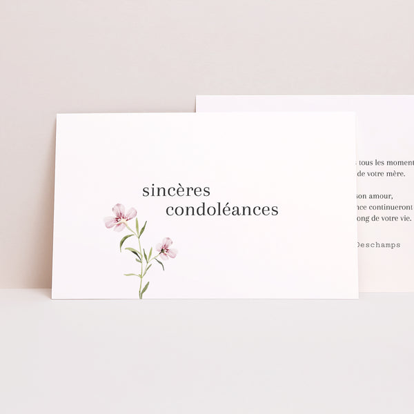 Condoléances Décès Paysage Fleurs printanières photo