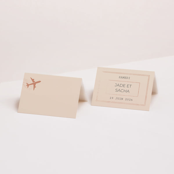 Marque-place Mariage 2 volets Le Voyage d'une Vie photo
