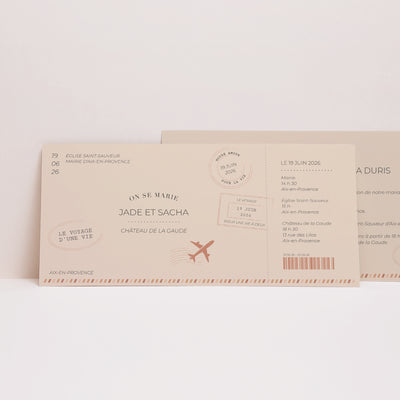 Faire-part mariage avion