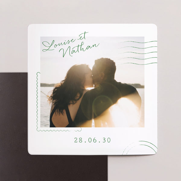 Save the date Mariage Lot de 9, magnétique Passeport photo photo