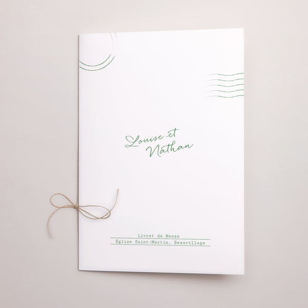 Livret de messe Mariage Double volet Passeport photo photo