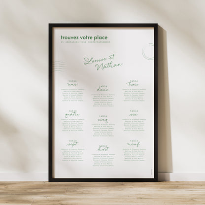 Plan de table Mariage Portrait Passeport photo photo N° 1