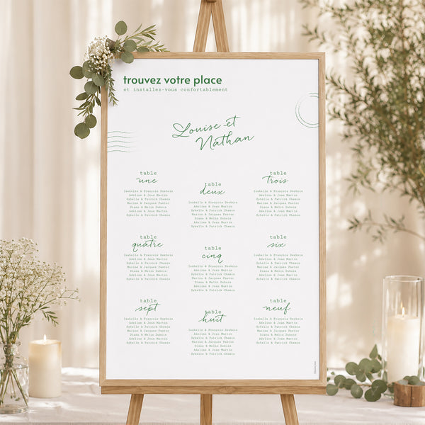 Plan de table Mariage Portrait Passeport photo photo