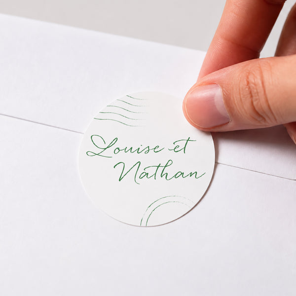 Sticker Mariage Rond Passeport photo photo