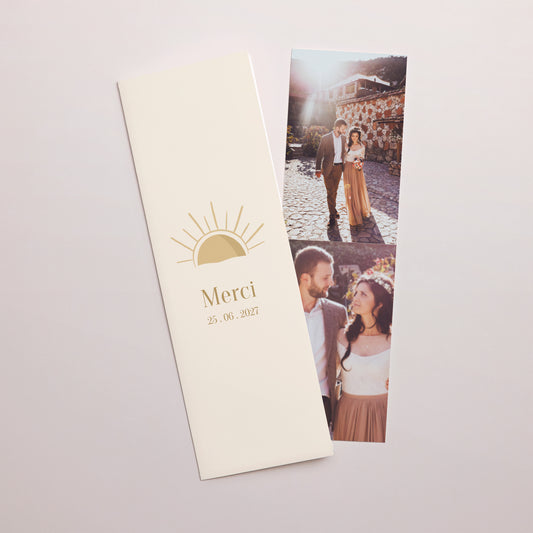 Remerciements Mariage Marque-page photo Sous le sunlight photo