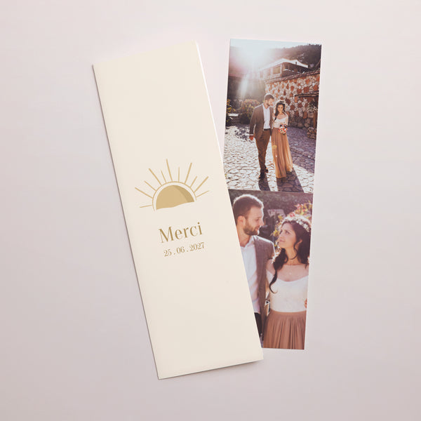 Remerciements Mariage Marque-page photo Sous le sunlight photo