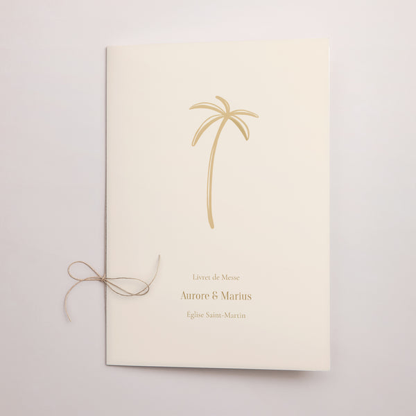 Livret de messe Mariage Double volet Sous le sunlight photo