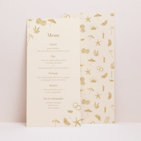 Menu Mariage Panoramique portrait Sous le sunlight photo