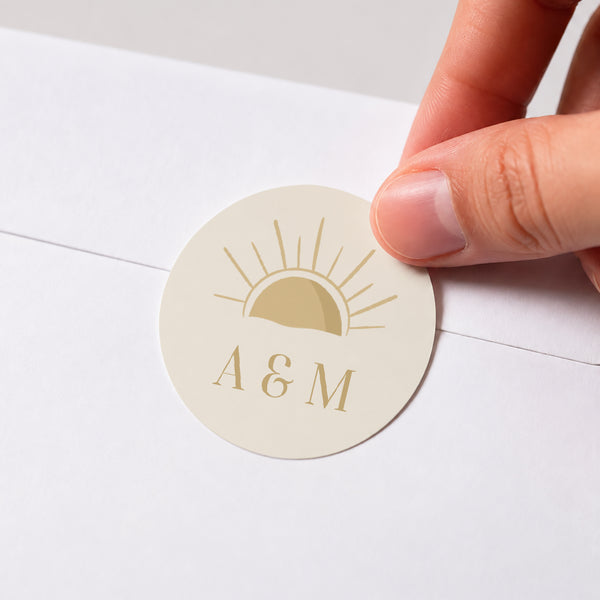 Sticker Mariage Rond Sous le sunlight photo