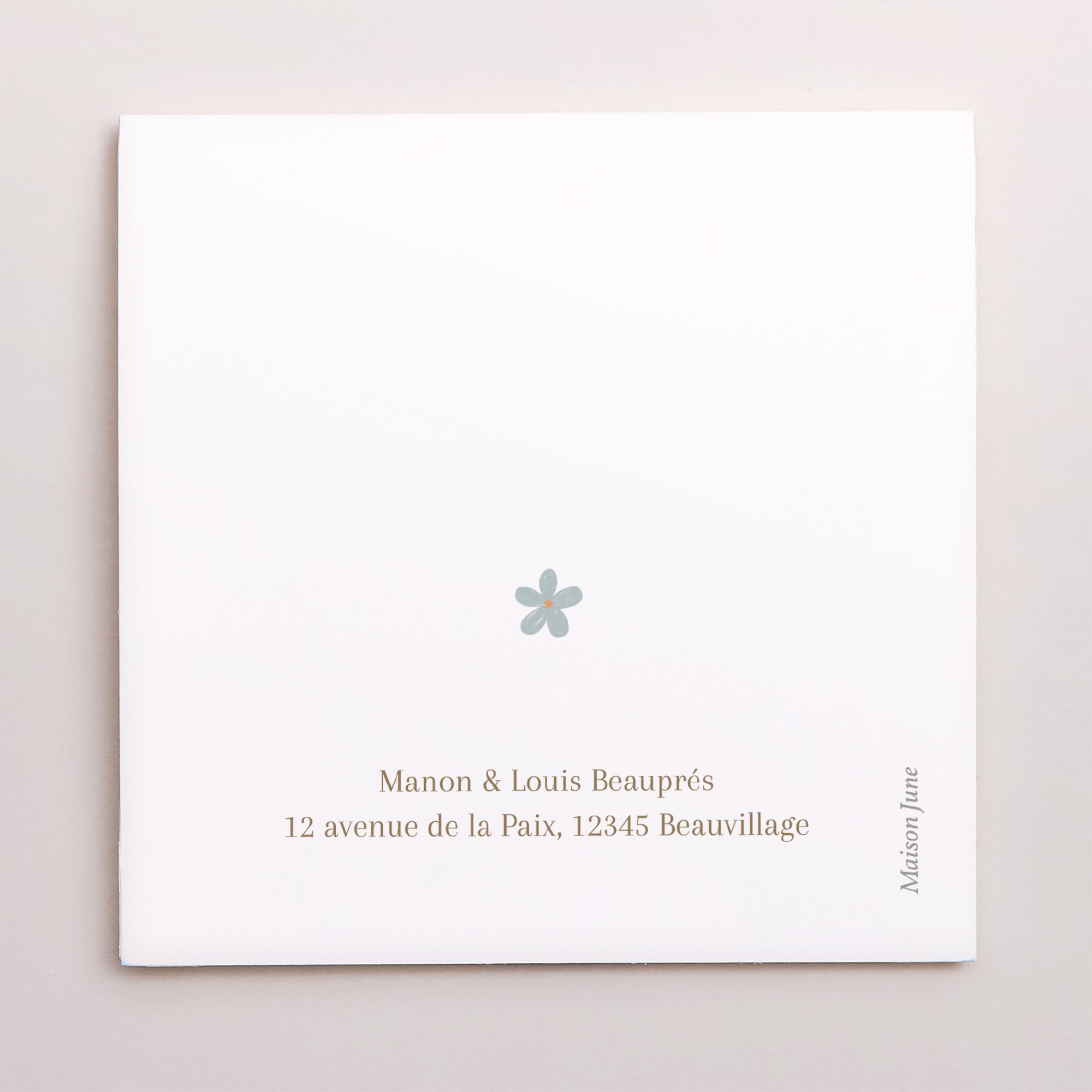 Remerciements Naissance Carré double volet demi-lune Petits pas dans les champs photo N° 3