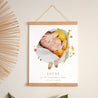 Affiche Naissance Portrait 30 x 40 cm Petits pas au marché photo N° 1