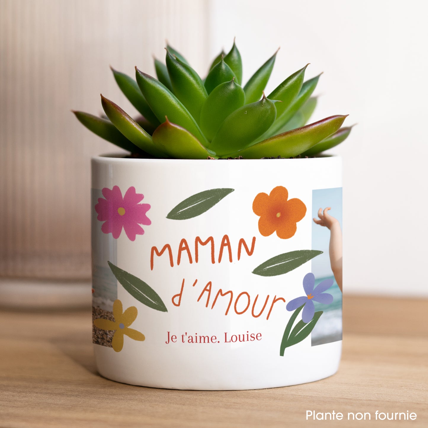 Pot de fleurs 48 cl Maman d'Amour II photo N° 1