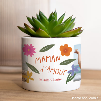 Pot de fleurs 48 cl Maman d'Amour II photo N° 1