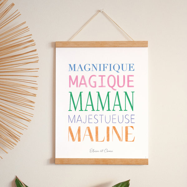 Affiche Portrait 30 x 40 cm Mots d'Amour photo