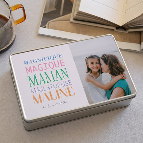 Boite métallique Objets Rectangle Mots d'Amour