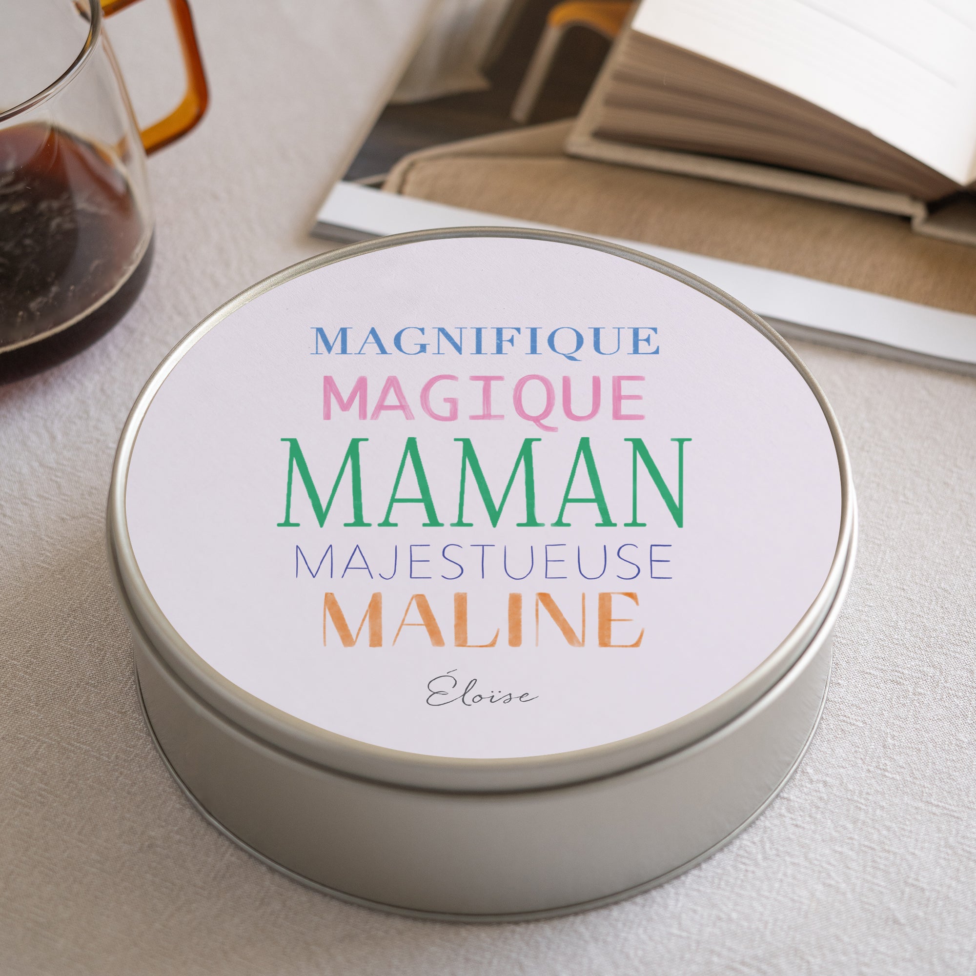 Boite métallique Objets Ronde Mots d'Amour photo N° 1