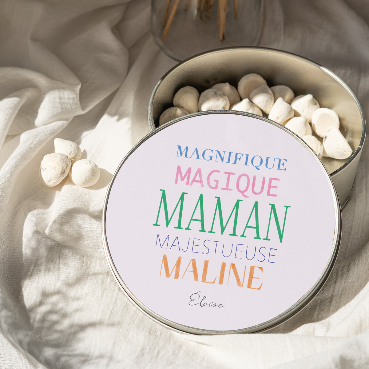 Boite métallique Objets Ronde Mots d'Amour photo N° 2