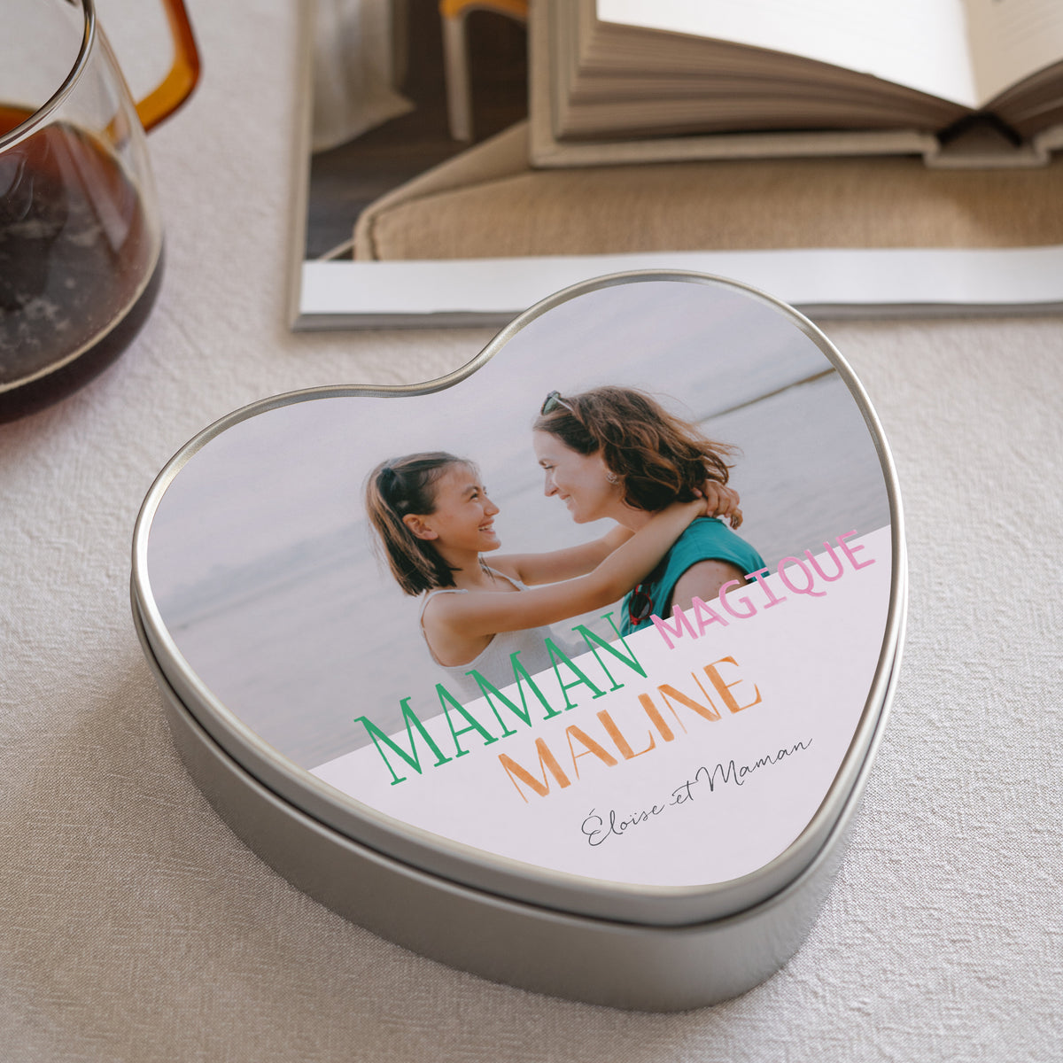 Boite métallique Objets Cœur Mots d'Amour photo N° 1
