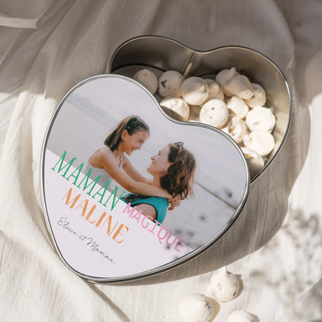 Boite métallique Objets Cœur Mots d'Amour