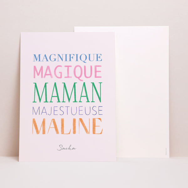 Carte Objets Grand format rectangle Mots d'Amour photo