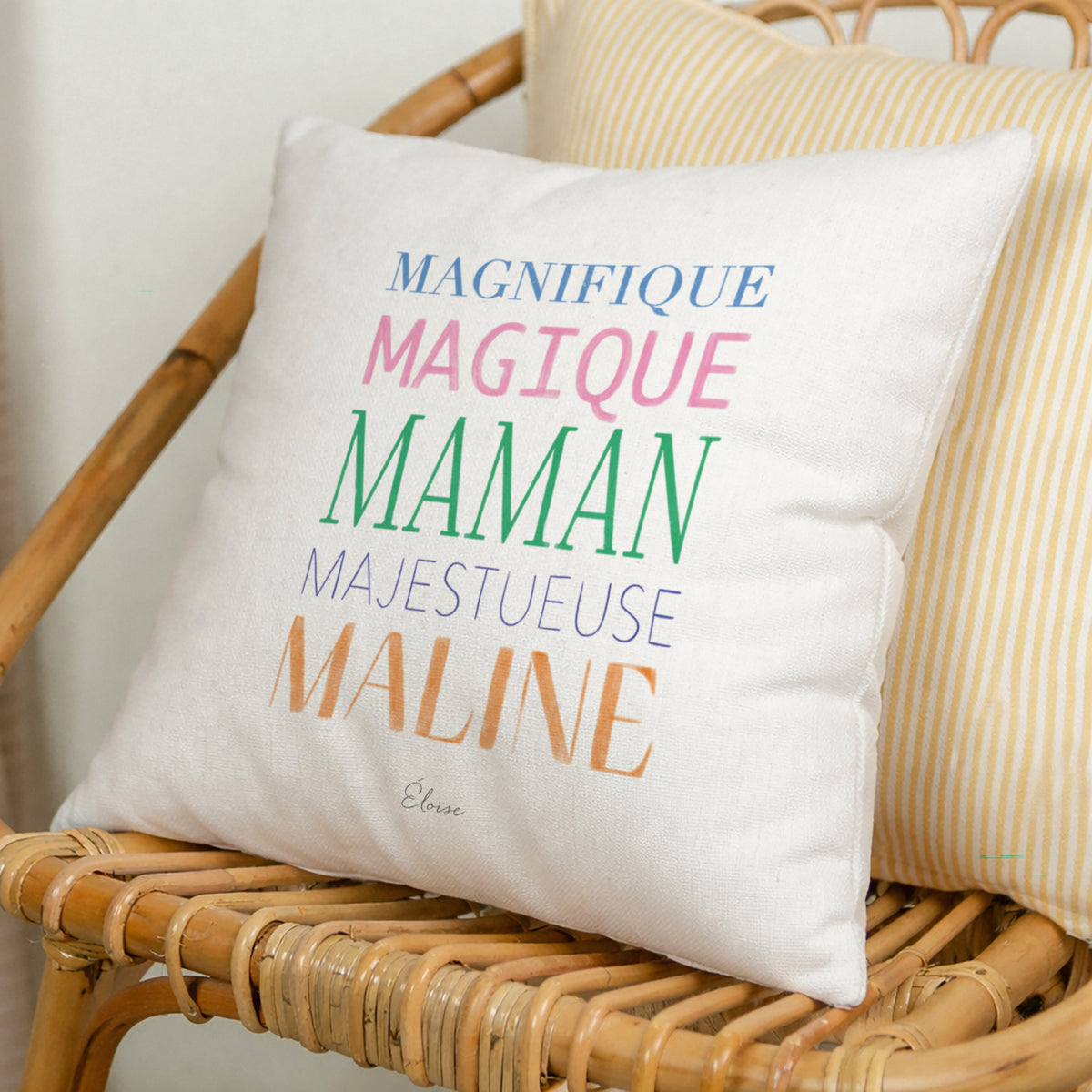 Coussin Objets Beige naturel Mots d'Amour photo N° 1