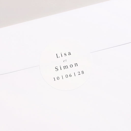 Sticker Mariage Rond Brin épuré photo