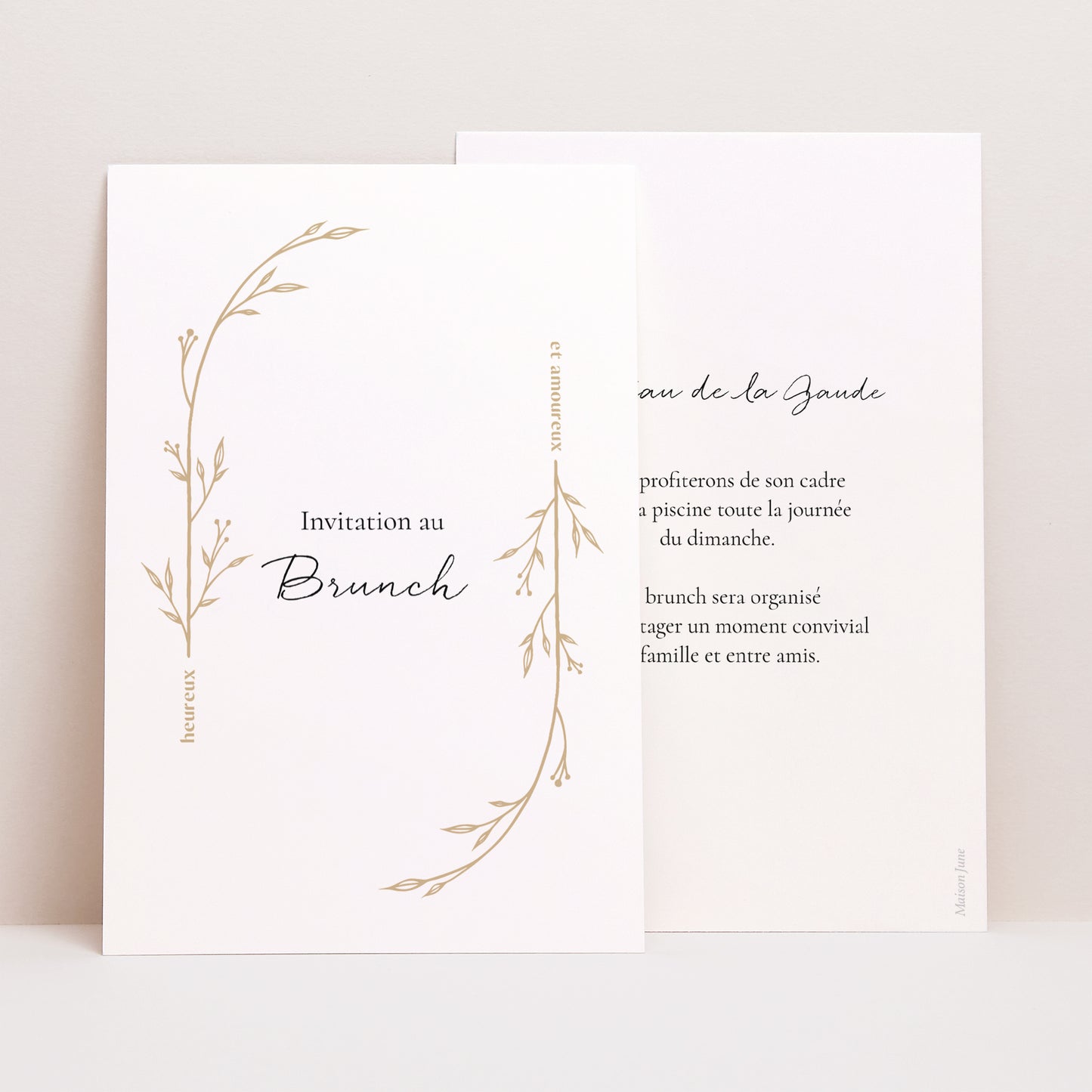 Invitations Mariage Portrait Petits Mots Fleuris photo N° 1