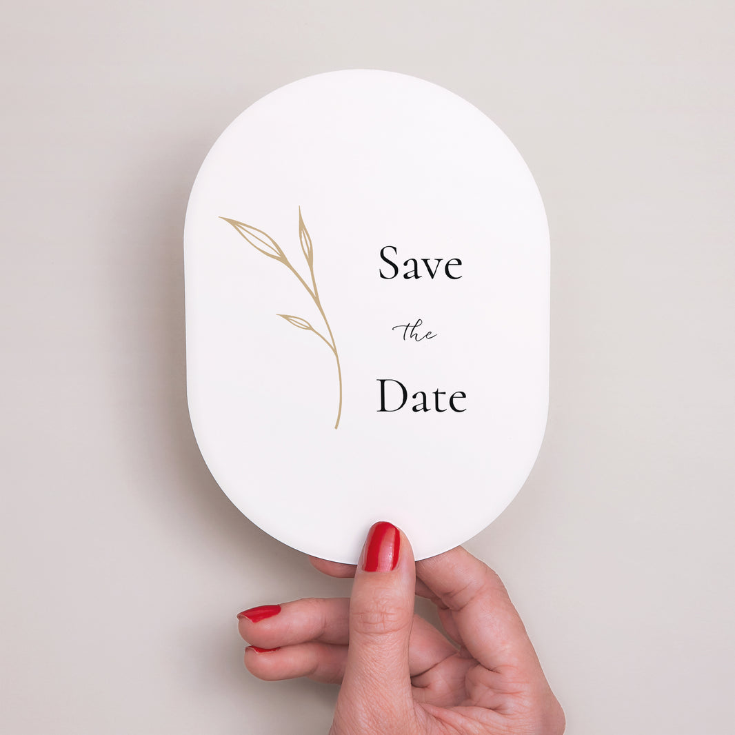 Save the date Mariage Ovale Petits Mots Fleuris photo N° 2