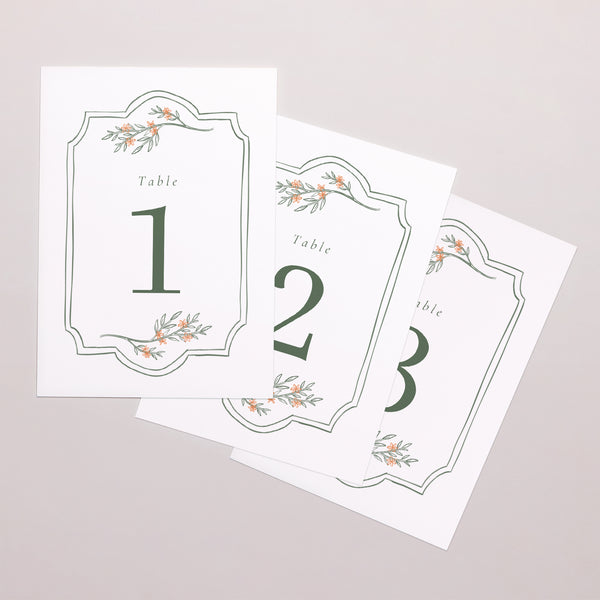 Marque table Mariage Rectangle Encadré végétal II photo